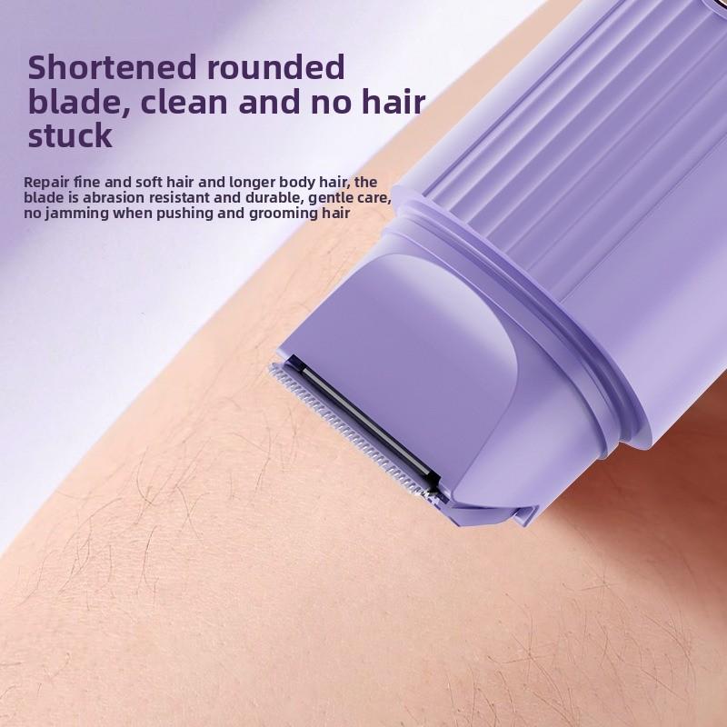 2 In 1 Women Electric Shaver Painless Rechargeable Hair Removal Epilator Portable Body Trimmer for Underarm Facial Mustache