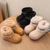 Kids Genuine Cowhide Snow Boots Winter Baby Soft Warm Cotton Shoes Plush Boys Girls One Fur Suede Boots Princess Retro Boots