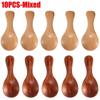 1/10Pc Short Handle Small Wooden Spoons Tea Honey Coffee Kitchen Spice Condiment Salt Sugar Enduring Mini Baby Spoon Accessories4