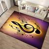 Music-Themed Carpet with Treble Clef Design and Vibrant Colors Suitable for use as an anti-slip for living room bedroom sofas