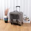 Portable Cat Suitcase with Wheels High Appearance Wicker Kittens Travel Bag Large Capacity Cats Carrier Lightweight Trolley Case