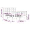 VidaXL Bed Frame with Headboard 140x190 Cm Solid Wood 3192081