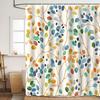Shower Curtain Flower And Plant Leaf Polyester 3D Digital Printing Shower Curtain Waterproof And MildewProof Shower Bathroom Partition Curtain