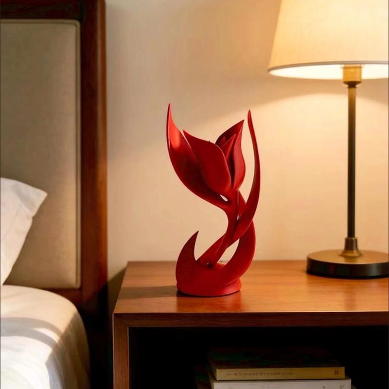 3D Printed Minimalist Abstract Rose Figurine – INS Style Home Desktop Decoration