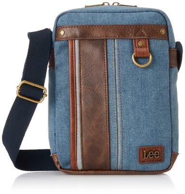 Lee Symbole Mini Schulter Denim x Faux Tasche, Leder, Blau, 320-3263