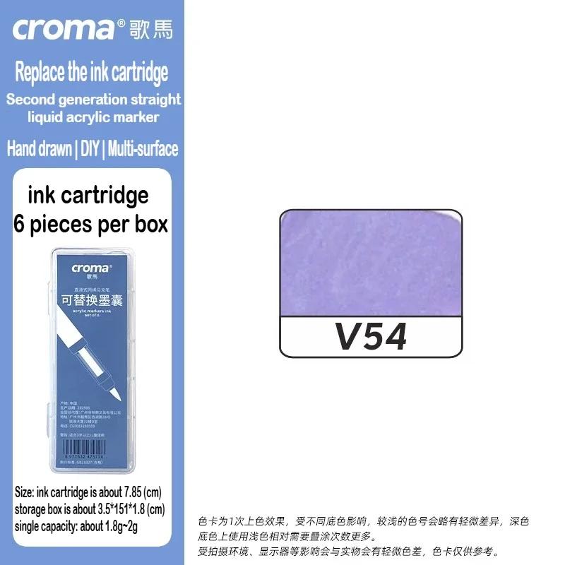 Croma 160/24 Color Replaceable Ink Refill Liquid Soft Tip Acrylic Marker Non Toxic Waterproof School Office Supplies Stationery
