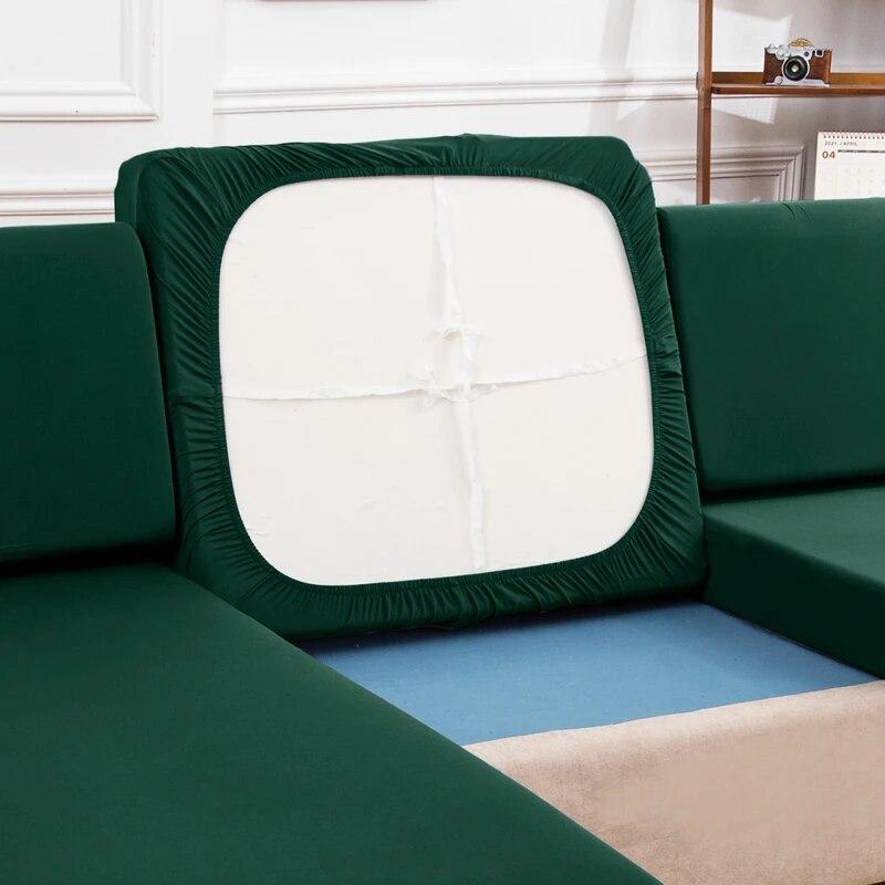 Elastic Solid Corner Sofa Seat Cover Stretch Sofa Cushion Cover Sofa Slipcover for L Shape Chaselong Armchair Plain Dyed