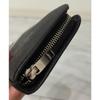 Used SAINT LAURENT Long wallet Round zipper Black Leather