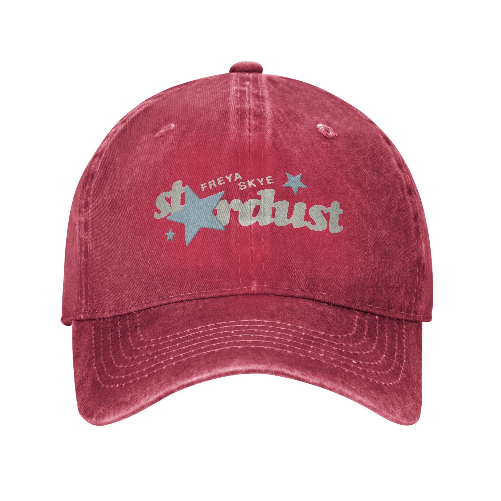 

Freya Skye Stardust Soft Pop Typography Washed Baseball Cap Sun Trucker Hat Summer Couple Women Running Hippie Baseball Caps One Size красный