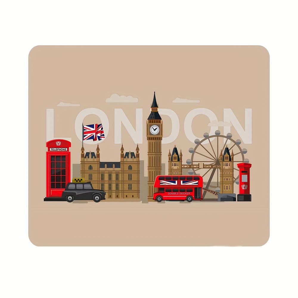 London Landmarks Rubber Mouse Pad Non-Slip Desk Mat for Computer Gaming Mousepad Offices Accessories Desk Organizer Rug Playmat 180x220x2mm