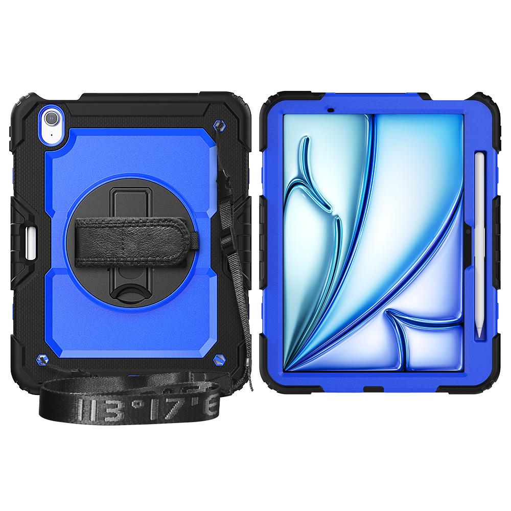 Heavy Duty Full-Body Protective Case for iPad 10 9.7 Pro Air 11 A16 Shockproof Cover Screen Protector Hand Shoulder Strap Stand