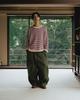 ANGLAN Herringbone Fatigue Balloon Pants - Khaki