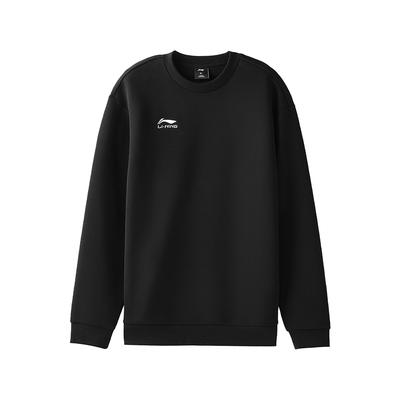 Li Ning Sweatshirts Unisex Black Crew Neck Moderate Regular AWDVG85-1