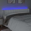 vidaXL LED Kopfteil Weiß 203x16x78/88 cm Kunstleder