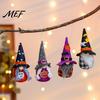 Handmade Felt Gnomes with Hats Halloween Plush Gnome Decoration, Spooky Witch Hat Swedish Tomte Elf Figurine, Soft Fabric Collectibles Mini