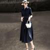 Lancer 2026 Summer Elegant Tencel Shirt Dress with Belt