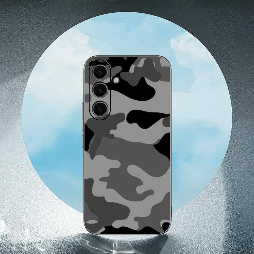 

C-Camouflage-E Luxury Black Phone Case For Samsung Galaxy S23 S24 S25 Ultra S22 Plus S21 SamsungS23 ULTRA 5G