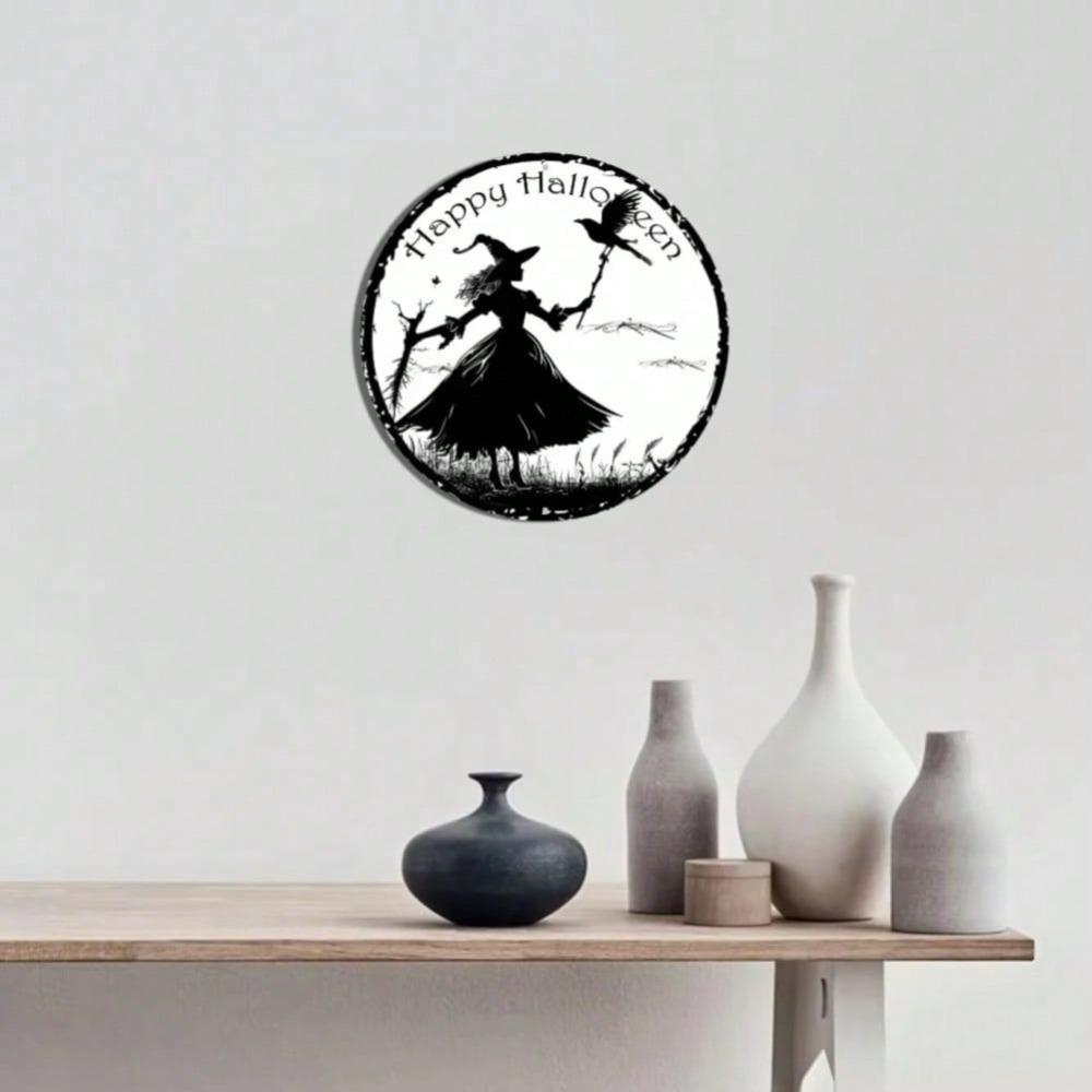 Halloween Witch Metal Wall Art Home Decor