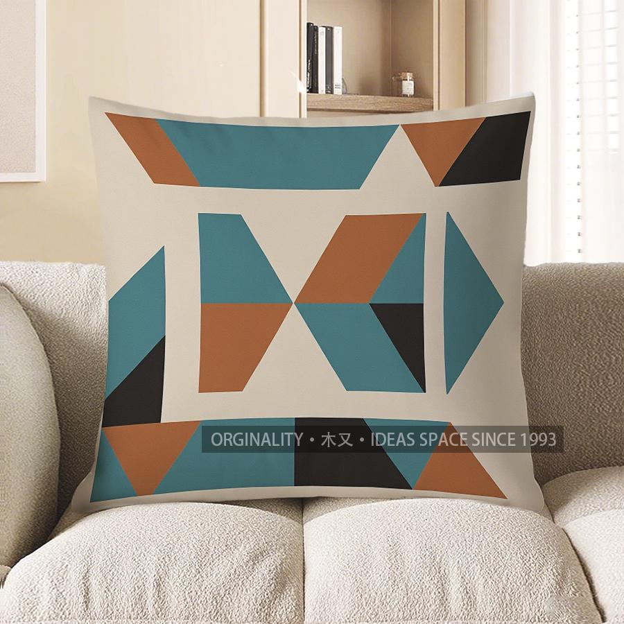 Home Decor Colorful Geometric Pattern Decorative Pillow Cover Pattern Cushion Cover Suitable for Sofa Bedroom Car Pillow Cover