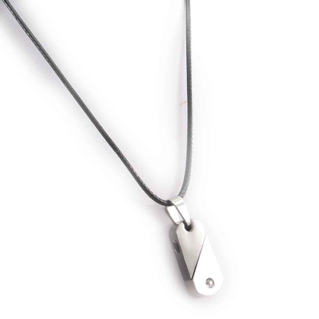 Les Trésors De Lily [J8485] - Silver Gray 'Peaceful' Steel Necklace