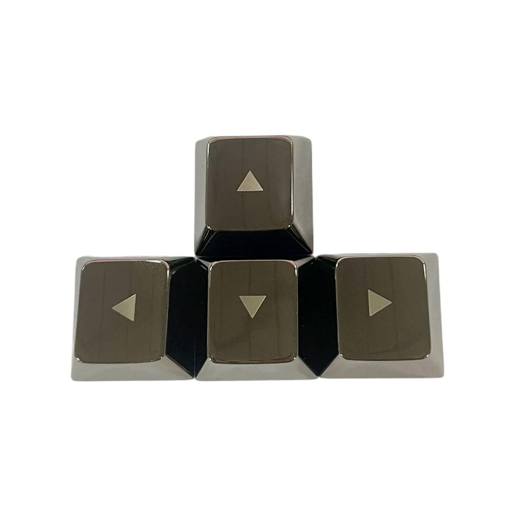 Premium Zinc Alloy Metal Keycaps CNC Laser Etched Customization Keycap for Mechanical Keyboards WASD Directions Keycaps