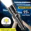 Magnetic Mounting Digital Display Telescopic Zoom High Power LED Lamp IP44 Waterproof  Extended Battery Life Outdoor Fishing