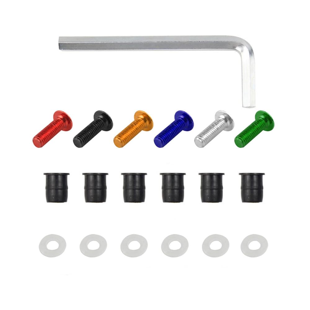 LOYELEY 10pcs M5 5mm Bolts Wellnut Windshield Screws Windscreen Cowl Screen Screen Bolts with