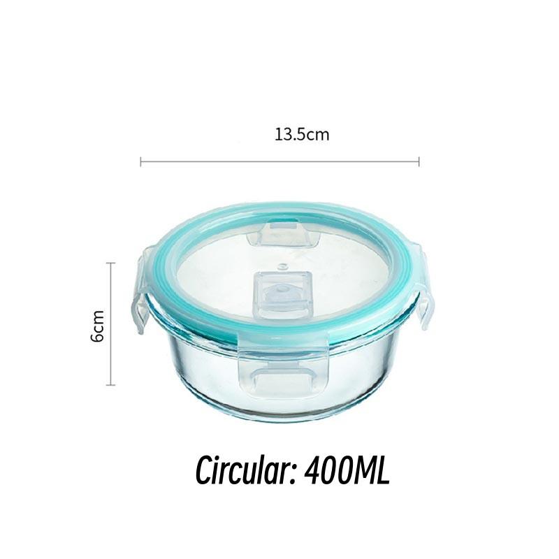 High Borosilicate Glass Lunch Box Portable Food Container Sealed Fresh-Keeping Box Microwave Oven Heating Freezer Food Bento Box