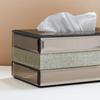 Tissue Box Living Room Light Luxury High-grade High-value Luxury High-end Glass Drawer Desktop Creative Sense of Advanced