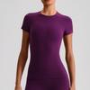 Yoga short-sleeved women's tight-fitting short yoga clothes casual quick-drying sports T-shirt running fitness top 1009