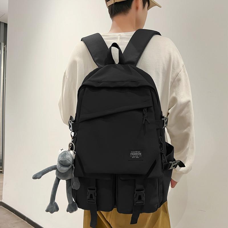 Damen Rucksack im Campus-Stil, einfarbig, für Männer, große Kapazität, Schultasche für Schüler