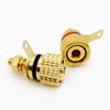 10pcs Gold-plated Pure Copper Binding Post Speaker Amplifier Terminal 4MM Banana Plug Socket DIY Audio Plugs Jack Connectors