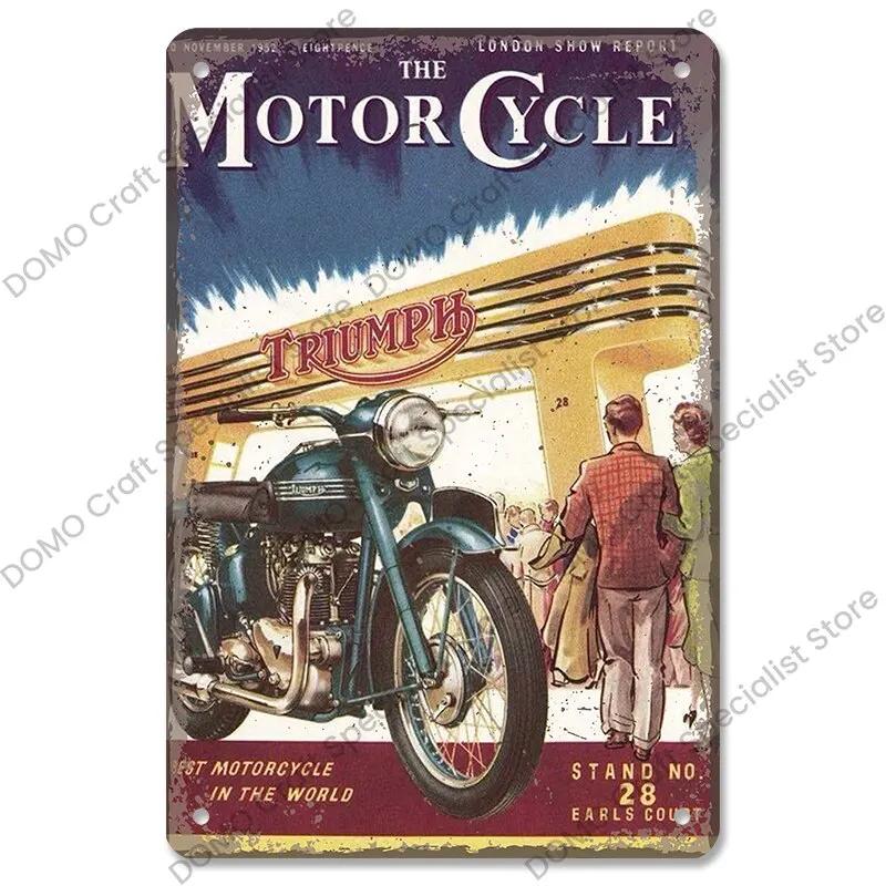 Vintage Motocross Poster Metal Tin Signs  Motorcycle Grand Prix Metal Plaque Retro Wall Decor for Garage Moto Club Man Cave