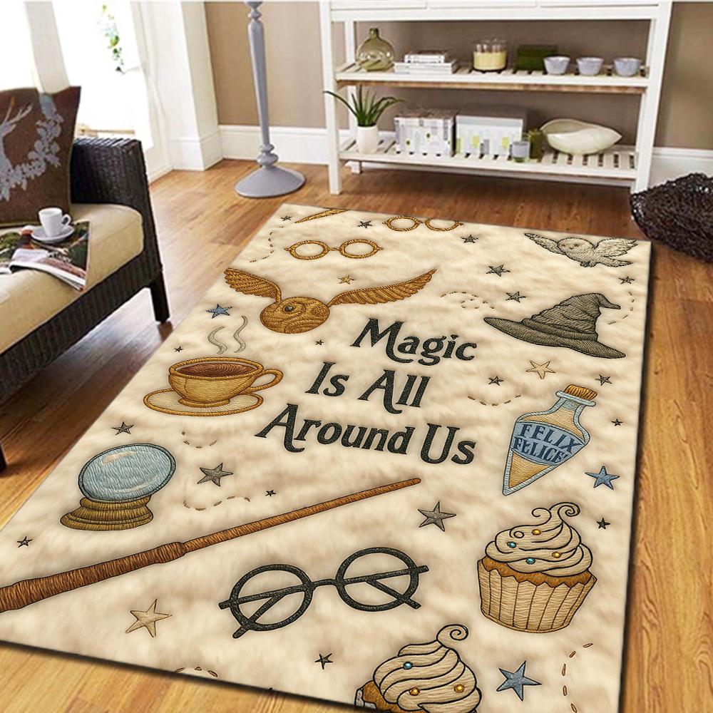 Harry Potter's Owl Floor Carpet, Cool Movie Themed Mat, Digital Printed Rug for Bedroom Decor -HYQ28