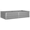 Planter Light Grey 195 X 100 X 45 Cm Galvanized Steel