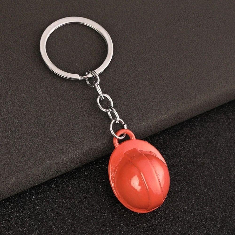 Ornaments Safety Helmet Keychain Creative Bag Hanging Key Ring Hard Hat Pendant  Gifts