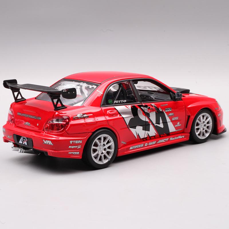 WELLY 1/24 Lmpreza Performance APR Subaru Alloy Miniature Scale Car Model Diecast Metal Collection Childrens Toy Vehicles Gifts
