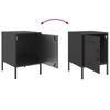 Nightstands 2 Pcs Black 36 X 39 X 50.5 Cm Steel