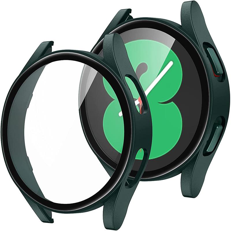 Glass+Case for Samsung Galaxy Watch 5 4 40mm 44mm Accessorie PC All-around Anti-fall Bumper Cover Watch5 Watch4 Screen Protector