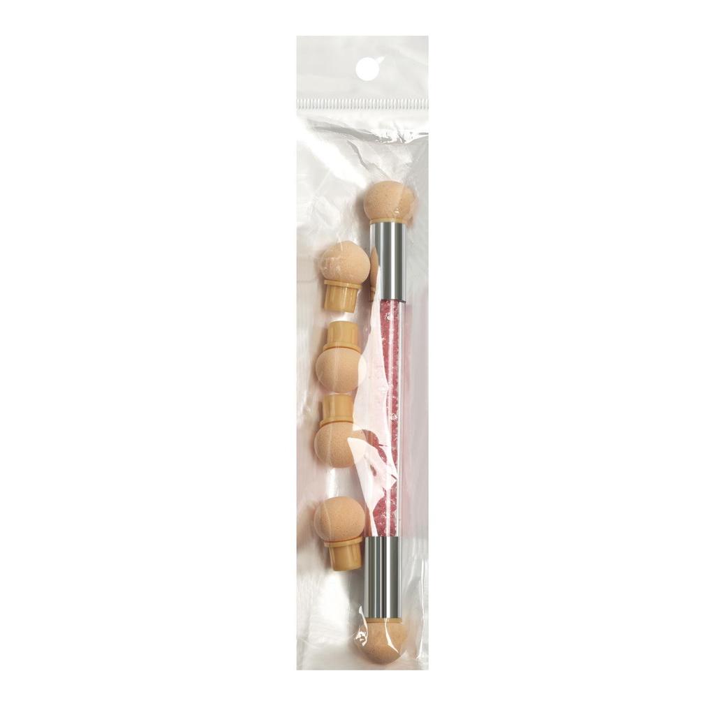 Double-Ended Nail Art Sponge Pen with 4 Heads for Blending, Gradient, Stippling, and Color Painting
