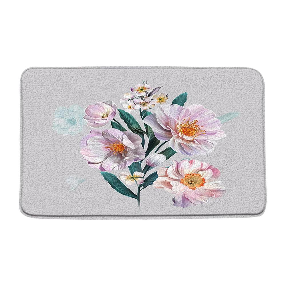 Colorful Plant Botanical Wildflower Flowers Shower Curtain Set Garden Floral Butterfly Bathroom Decor Rug Bath Mat Toilet Cover
