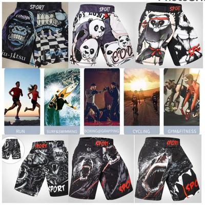 Muay Thai Kickboxing Shorts Martial Art MMA Breathable Loose Casual MMA Boxing Running Exercise Men Sport Gym Shorts UFC