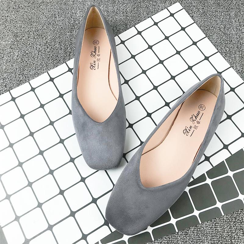 

Модные балетки для женщин 2025 весна-осень однотонные квадратный носок черные женские туфли большой размер 43-44 маленький размер 31-32 женские туфли 31