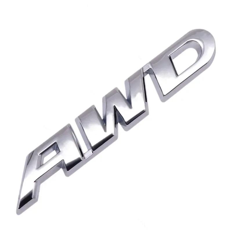 3D Metal Car Letters AWD Logo Emblem Sticker Fender Trunk Badge Accessories For Honda Civic CRV Subaru Mazda Toyota RAV4 Kia HWEGY