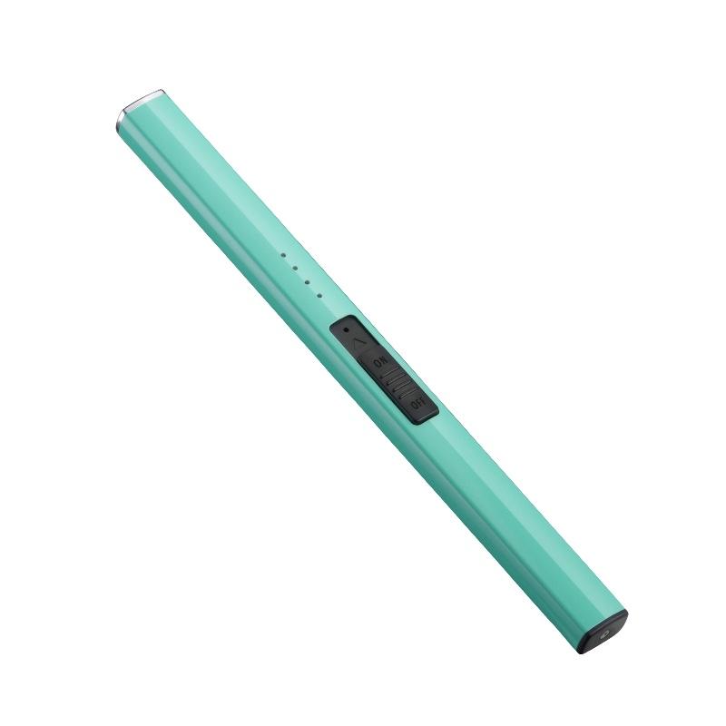 Длинная ручка Зажигалка-стик USB Дуговая зарядка Ветрозащитная Перезаряжаемая Металлический материал Символы