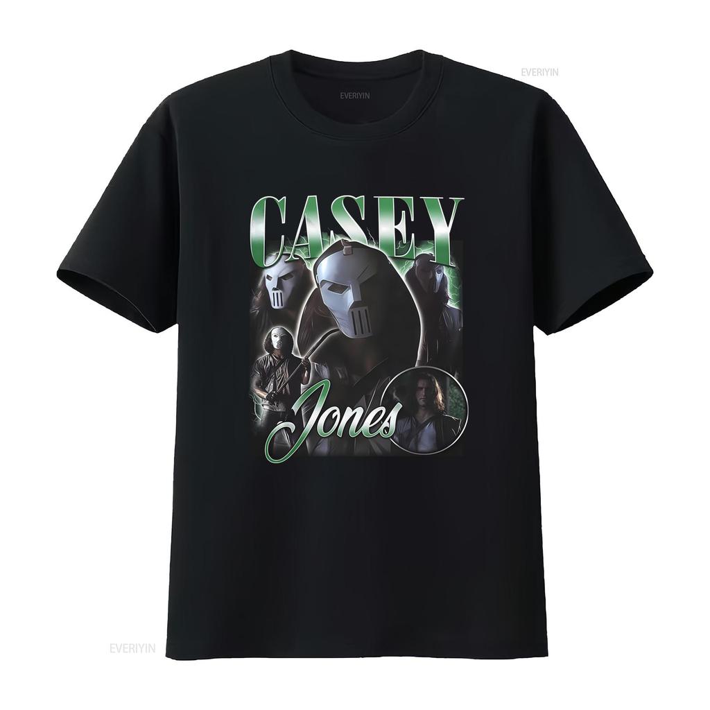 Casey Jones T Shirt Stylish Design With Iconic Masks And Name Print For Fans Vintage Washed Stretched Soft Graphic Comfortable