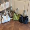 Autumn Winter Plush Polka Dot Shoulder Bag With Magnetic Closure For Daily Fashion
