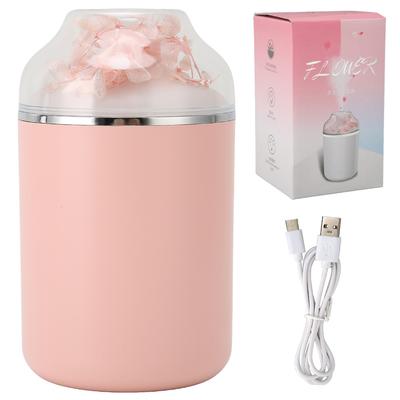 Humidificateur Forme Fleur Immortelle Ménager Grand Volume de Brouillard Silencieux Diffuseur d'Huiles Essentielles
