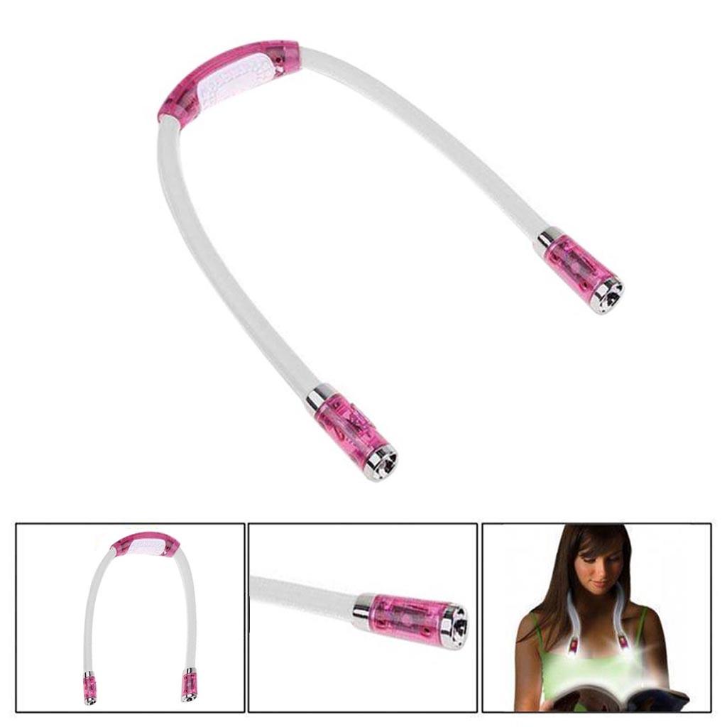 

Neckband LED Reading Light With Flexible Tube One Size рожевий