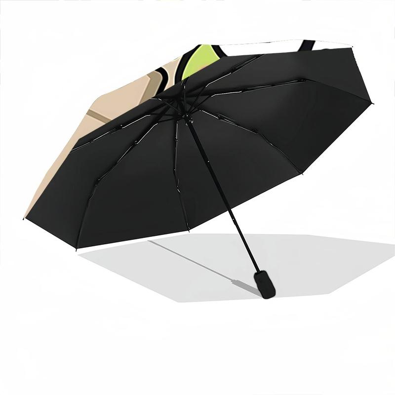 1pc Hello Kitty & Keroppi Sandcastle Beach Umbrella - Automatic Opening/Closing, Portable Folding Design, 8-Rib Iron Frame, Outdoor Umbrella, Festival